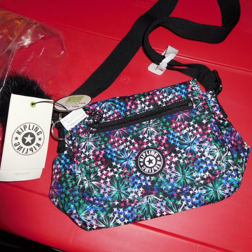NWT KIPLING SABIAN MINI STAR FLOWER PRINT